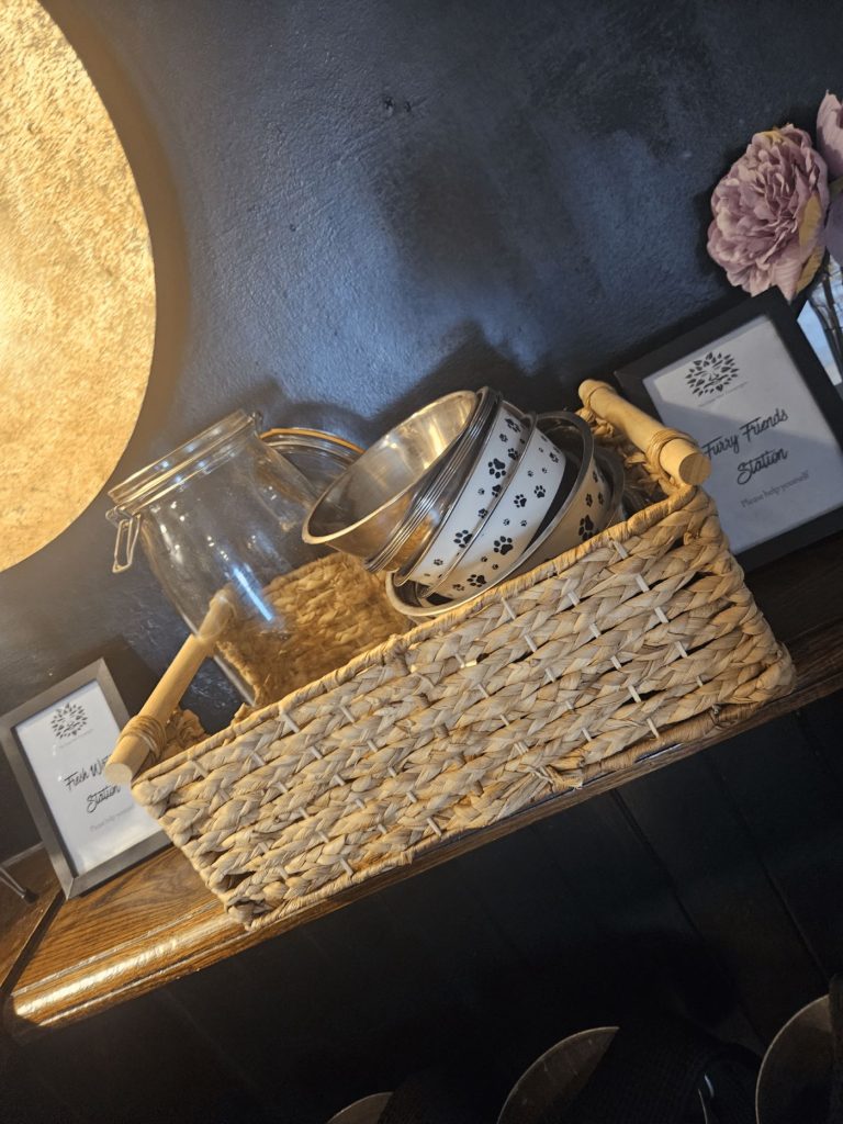Dog snack bar at The Green Man pub