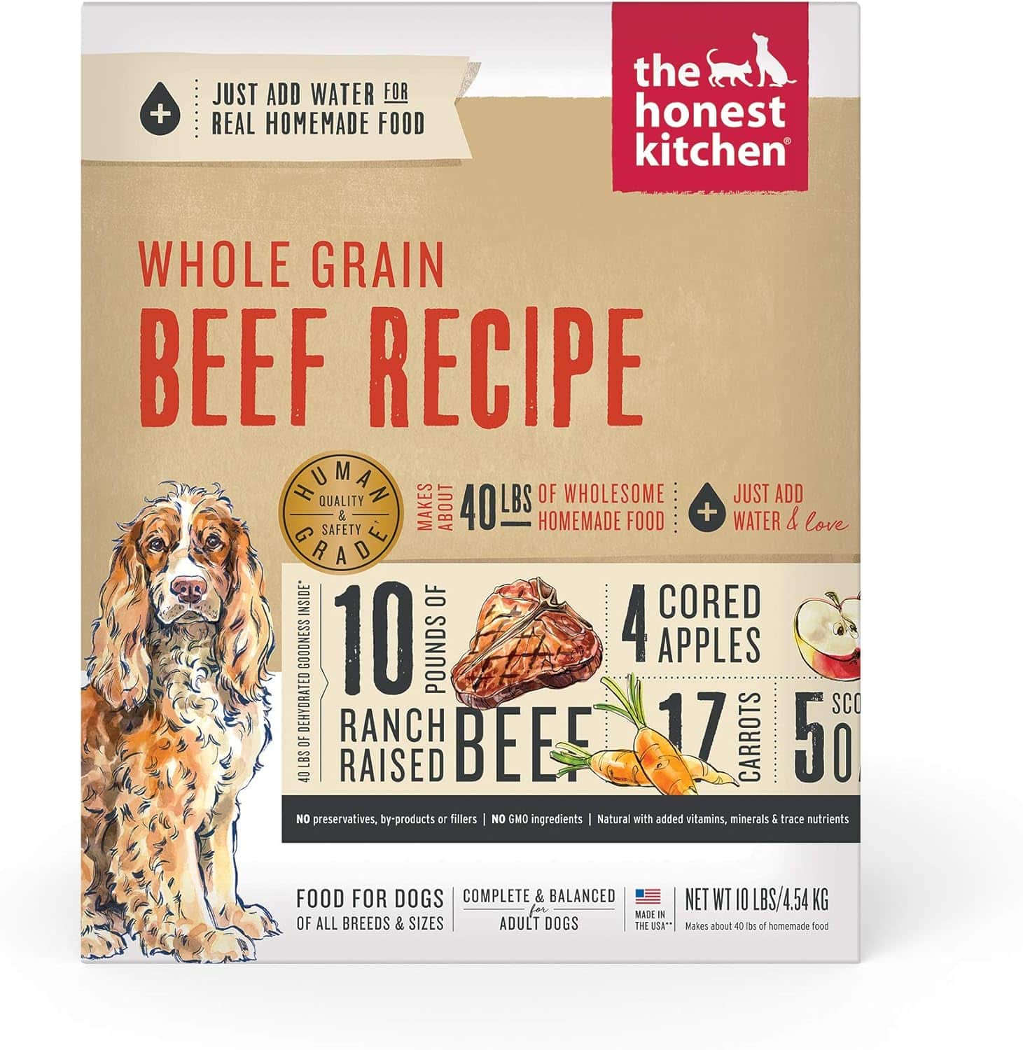 the honest kitchen whole grain beef dehydrated dog food