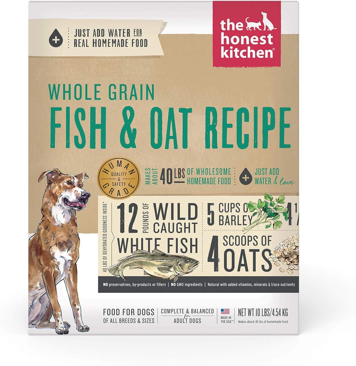 the honest kitchen dehydrated fish and oat dog food