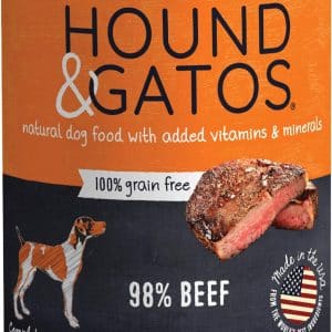 hound and gatos beef recipe canned dog food