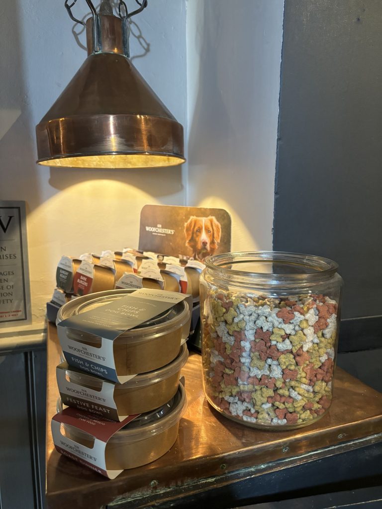 Dog treat and food table