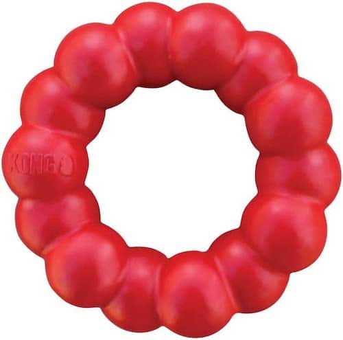 red rubber ring with irregular bumps all the way around