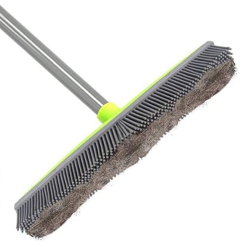LandHope rubber bristle push broom