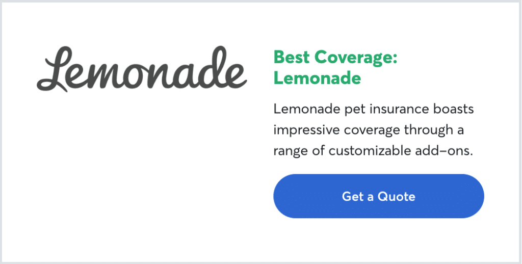 Lemonade pet insurance