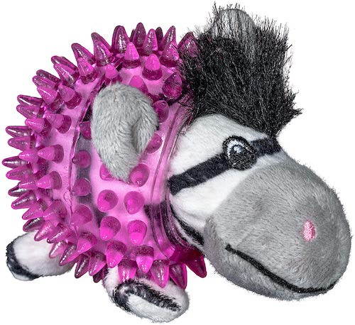 Spunky Pup Lil’ Bitty Squeakers Zebra Squeaky Plush Toy