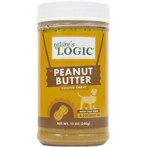 jar of Nature's Logic dog peanut butter
