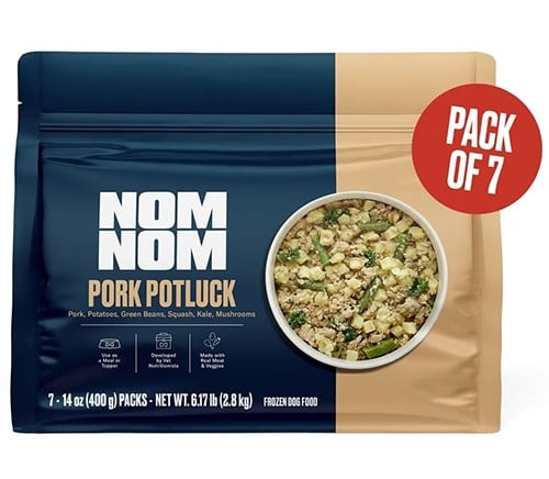 Nom Nom Freshly-Made Frozen Grain-Free Pork Potluck Dog Food