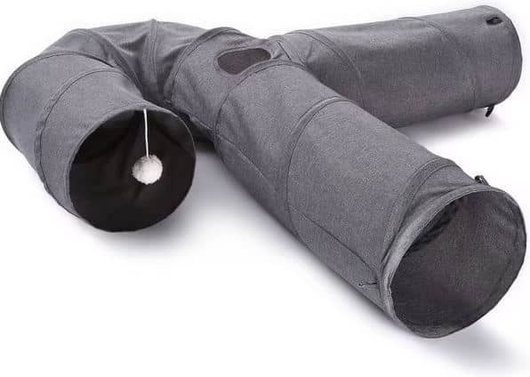 Ownpets gray oxford fabric U-shaped cat tunnel