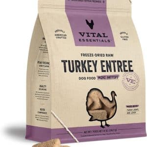 vital essentials turkey recipe freeze-dried dog food patties