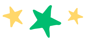 Yellow and green stars