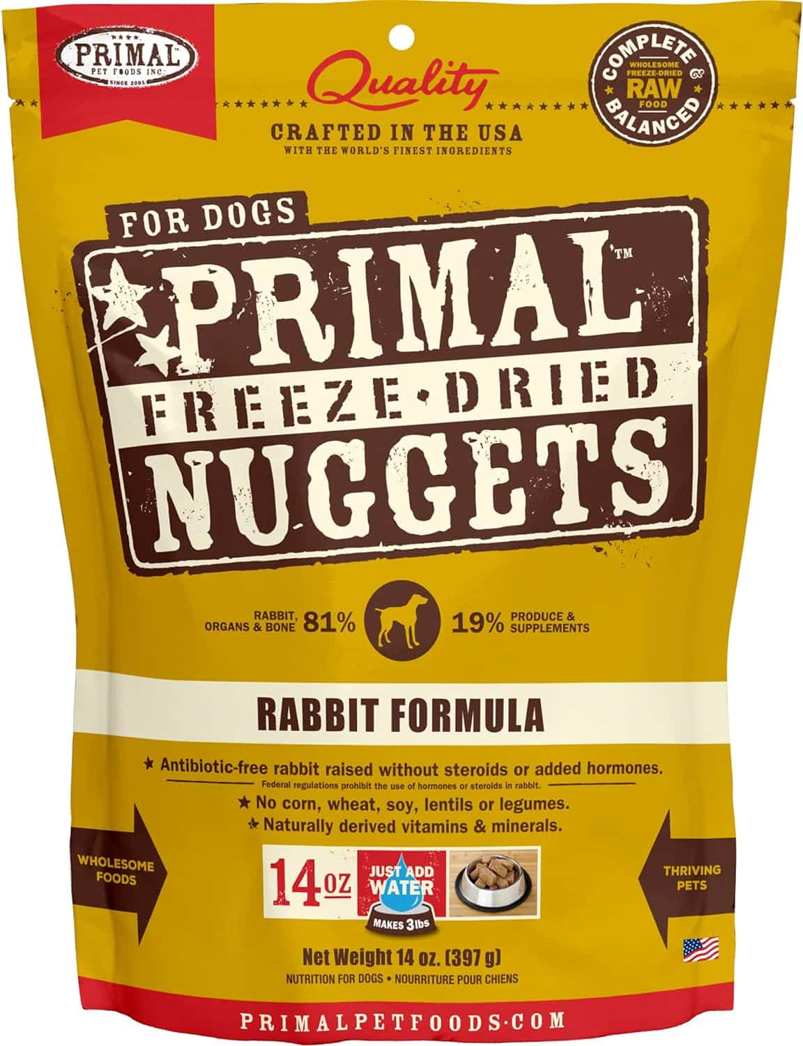 primal rabbit recipe freeze-dried raw hypoallergenic dog food