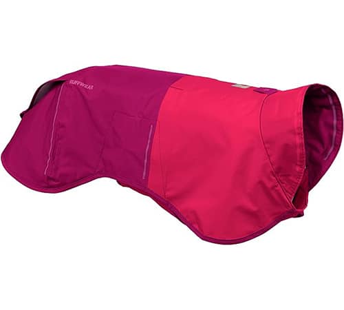 Ruffwear Sun Shower dog coat in pink