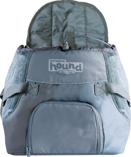 Outward Hound PoochPouch in blue gray color