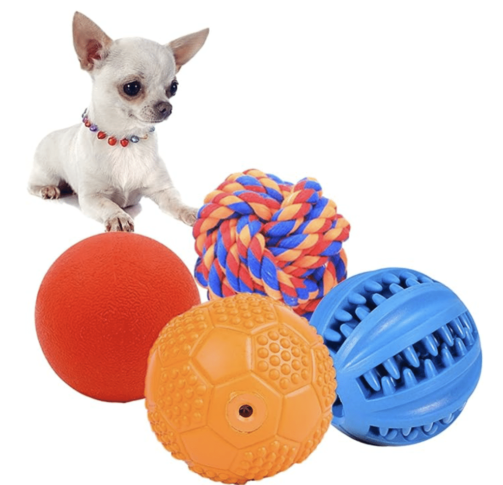 Volacopets 4 Pack Puppy Balls, Puppy Teething Ball