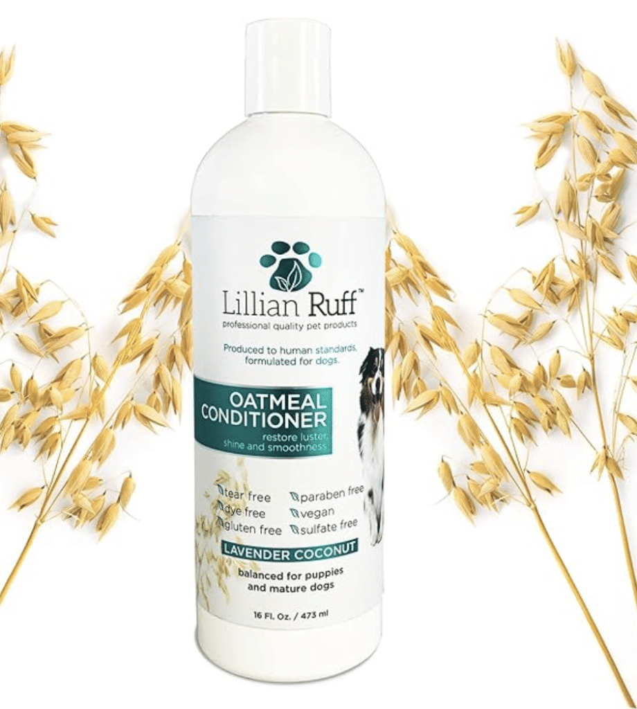 Lillian Ruff Calming Oatmeal Pet Conditioner for Dry Skin & Itch Relief 