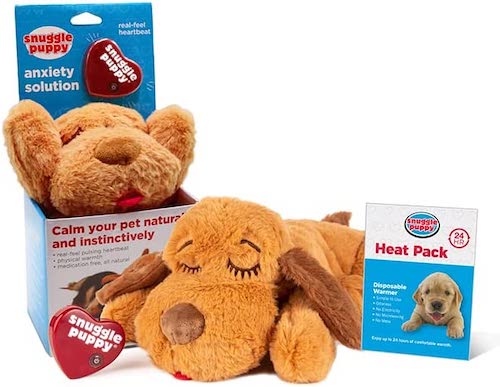 An image of a brown snuggle puppy heartbeat toy