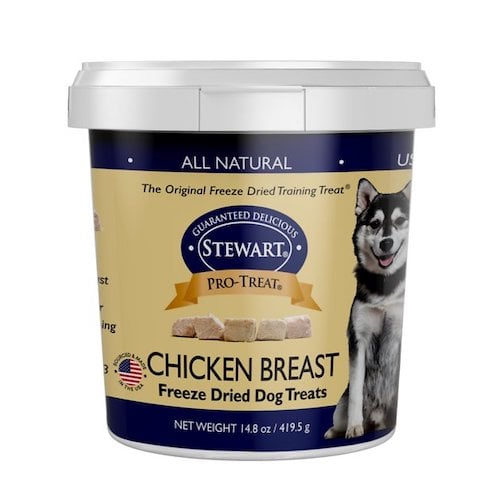 Stewart Pro-Treat freeze-dried chicken breast dried dog treats