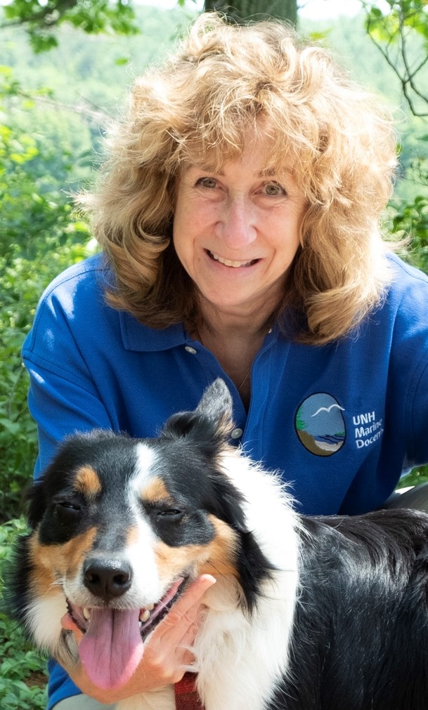 Sy Montgomery with her Border Collie, Thurber.