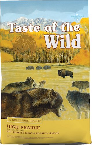 Bag of Taste of the Wild High Prairie dog food