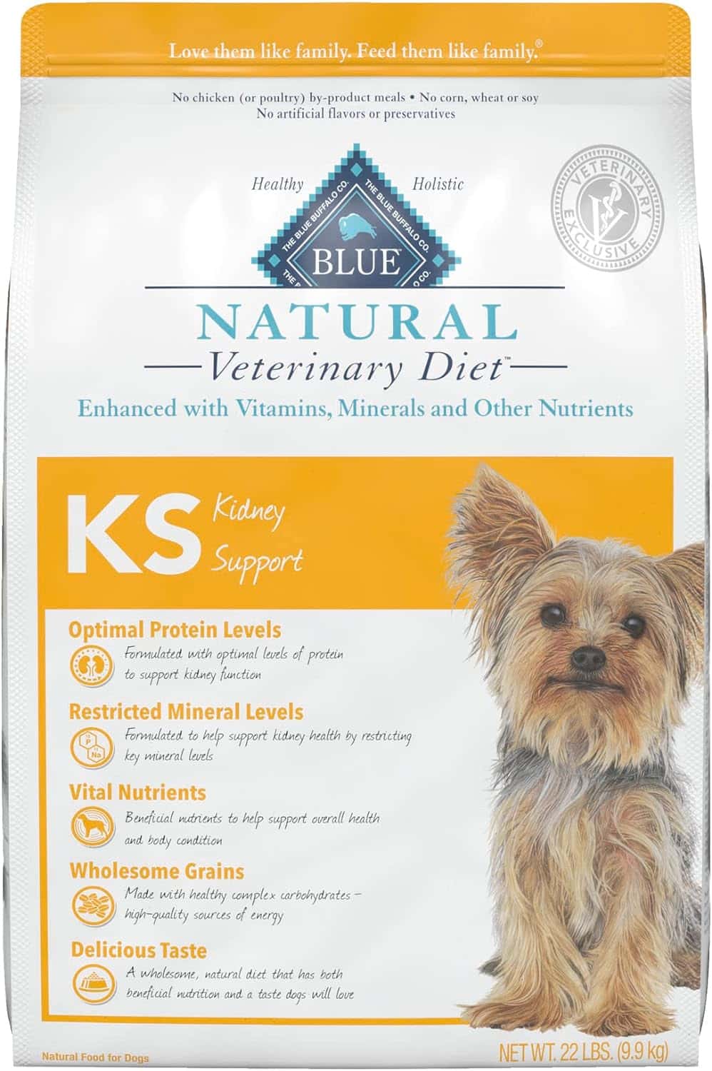 Blue Buffalo Natural Veterinary Diet KS Kidney Support Dry Dog Food