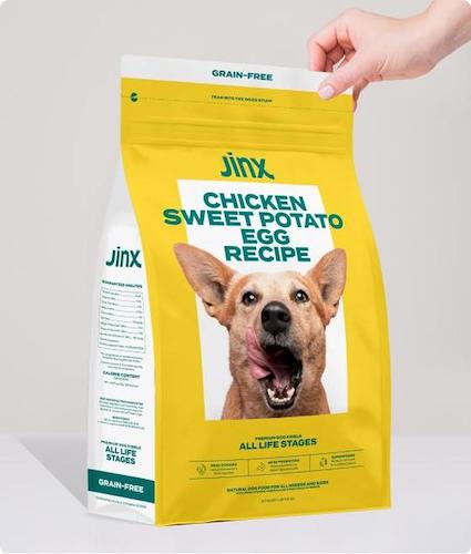 Jinx chicken, sweet potato, and egg recipe for dogs