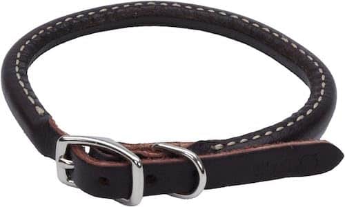 rolled leather collar