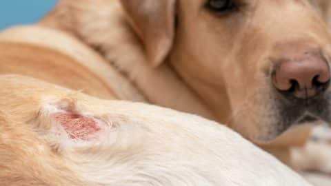 Hot spot on a dog's behind