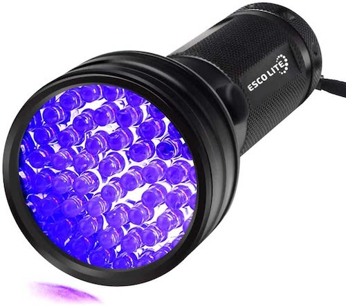 Ultraviolet black flashlight