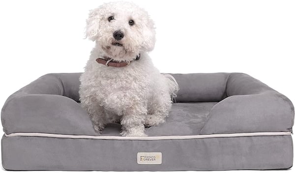 Friends Forever Memory Foam with Bolster Dog Bed