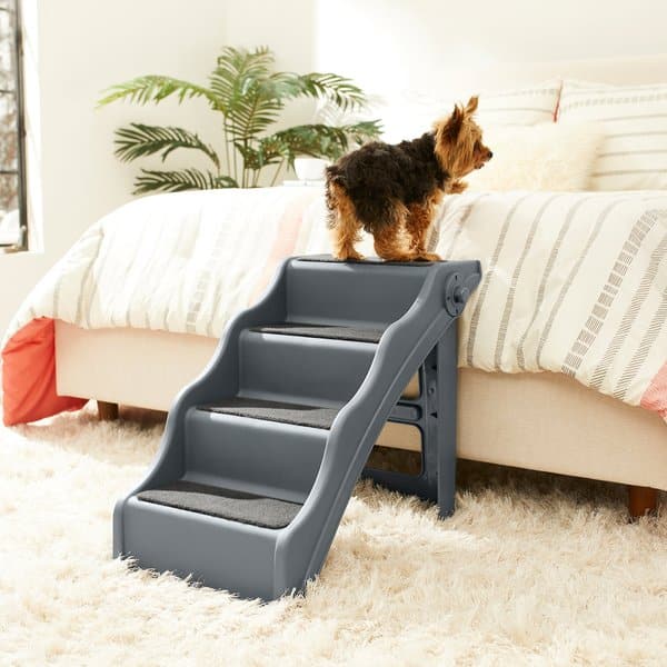 Foldable plastic pet stairs