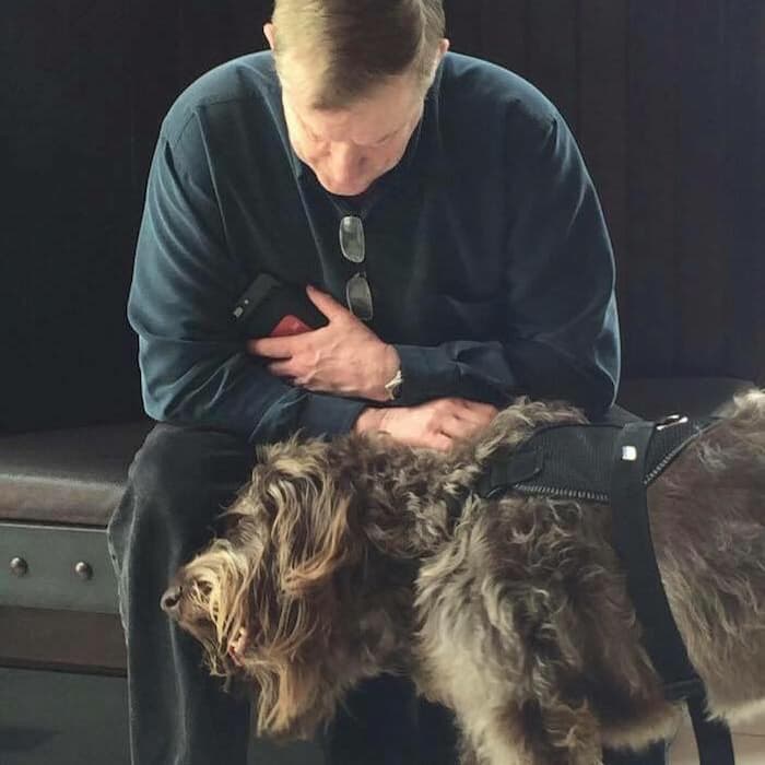 A match made in heaven are Lon and Gander service dog