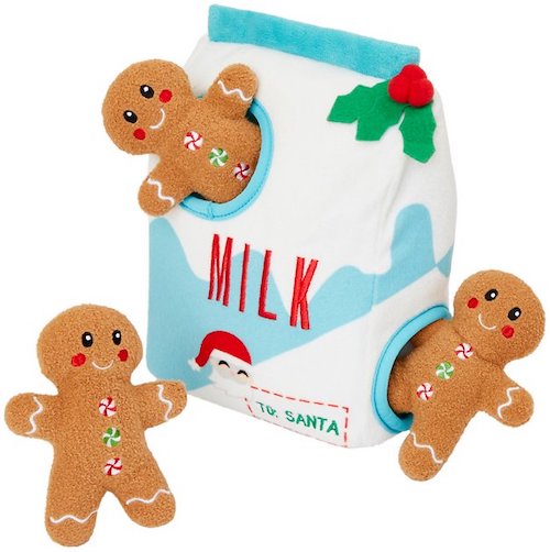 Frisco Holiday Milk & Gingerbread Cookies Hide and Seek Plush Puzzle Toy