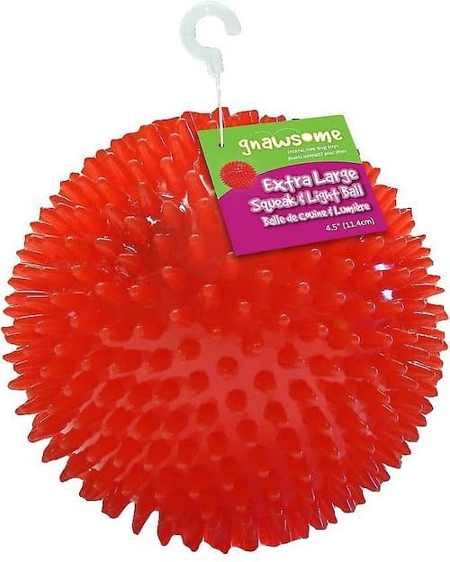 Gnawsome spiky light-up dog ball