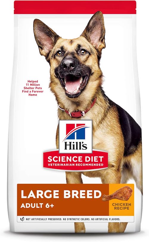 hill's science diet large breed senior dog food