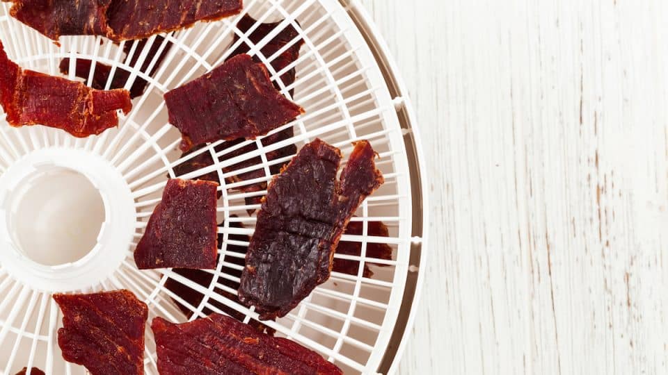 Homemade Beef Jerky with a dehydrator.