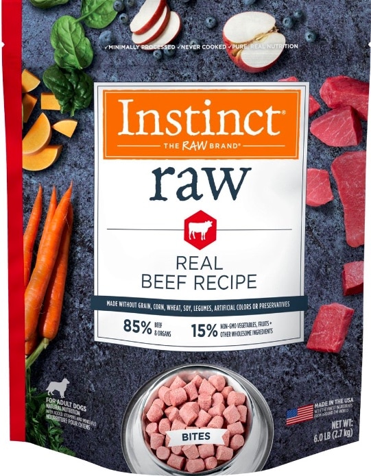 instinct raw frozen bites