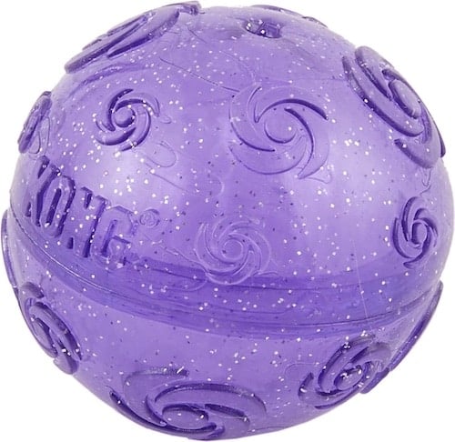 Purple KONG squeeze ball