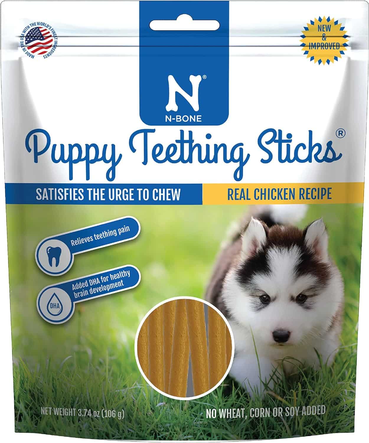 puppy teething sticks chicken flavor