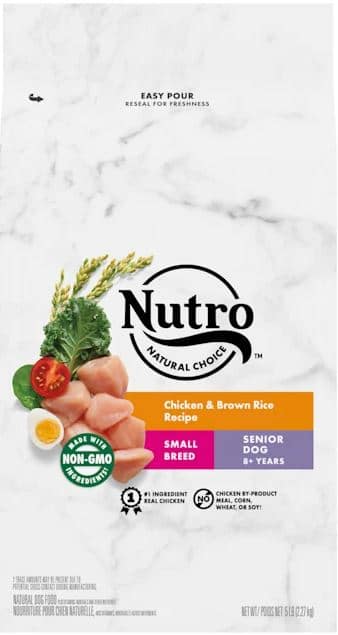 Nutro Natural Choice Small Breed Senior Chicken & Brown Rice Recipe