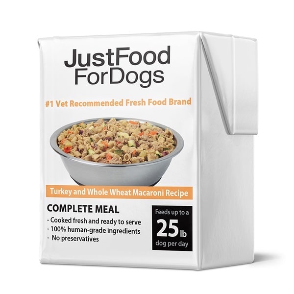 Just Food for Dogs carton of pantry-fresh food