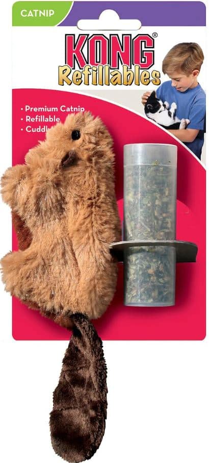 refillable catnip toy beaver