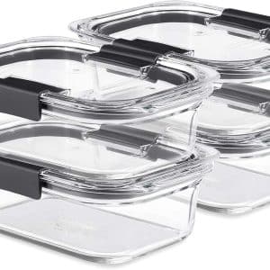 set of four glass storage containers