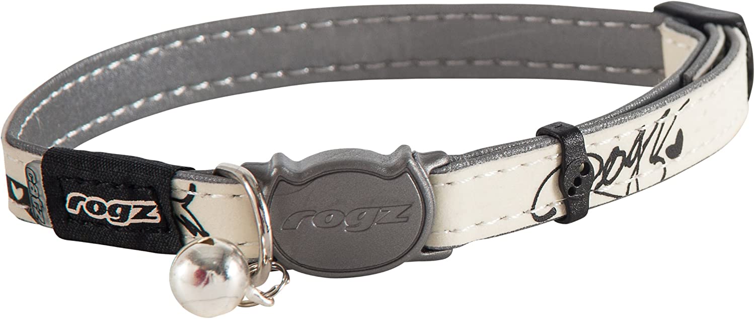 gray Rogz cat collar with bell
