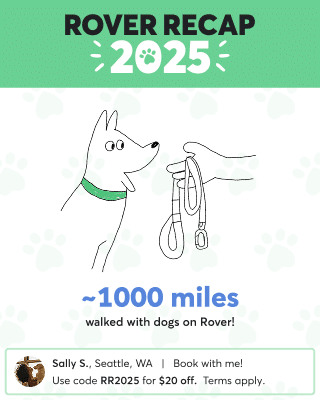 Final design indicating how many miles the sitter walked dogs