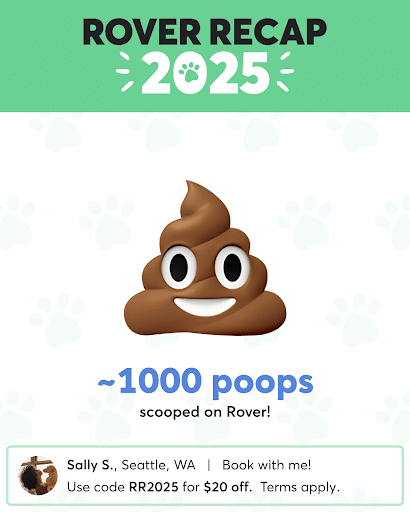 Final design indicating how many poops the sitter scooped