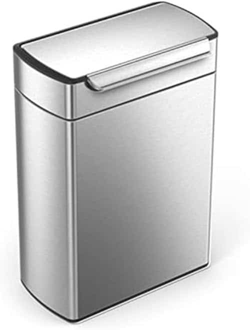 simplehuman dual compartment dog-proof trash can