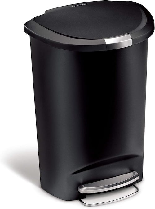 Simplehuman 1Semi-Round Trash Can with Slide Lock
