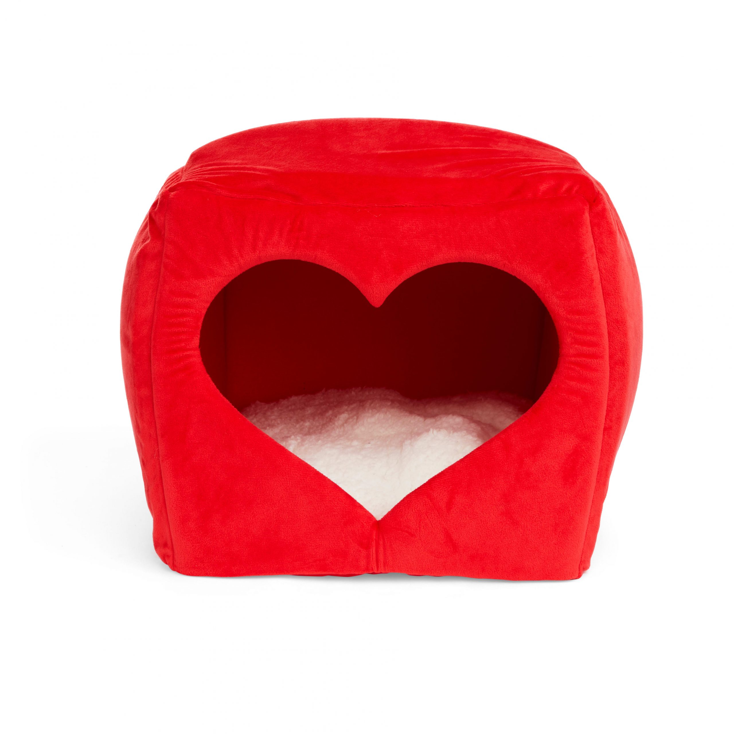 YOULY Valentine's Day Heart Hooded Cat Bed