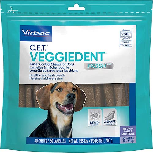 Virbac C.E.T. Veggiedent Dental Dog Treats