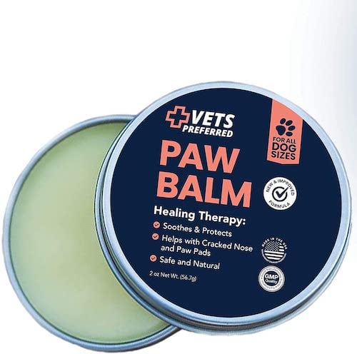 Blue and pink paw balm can